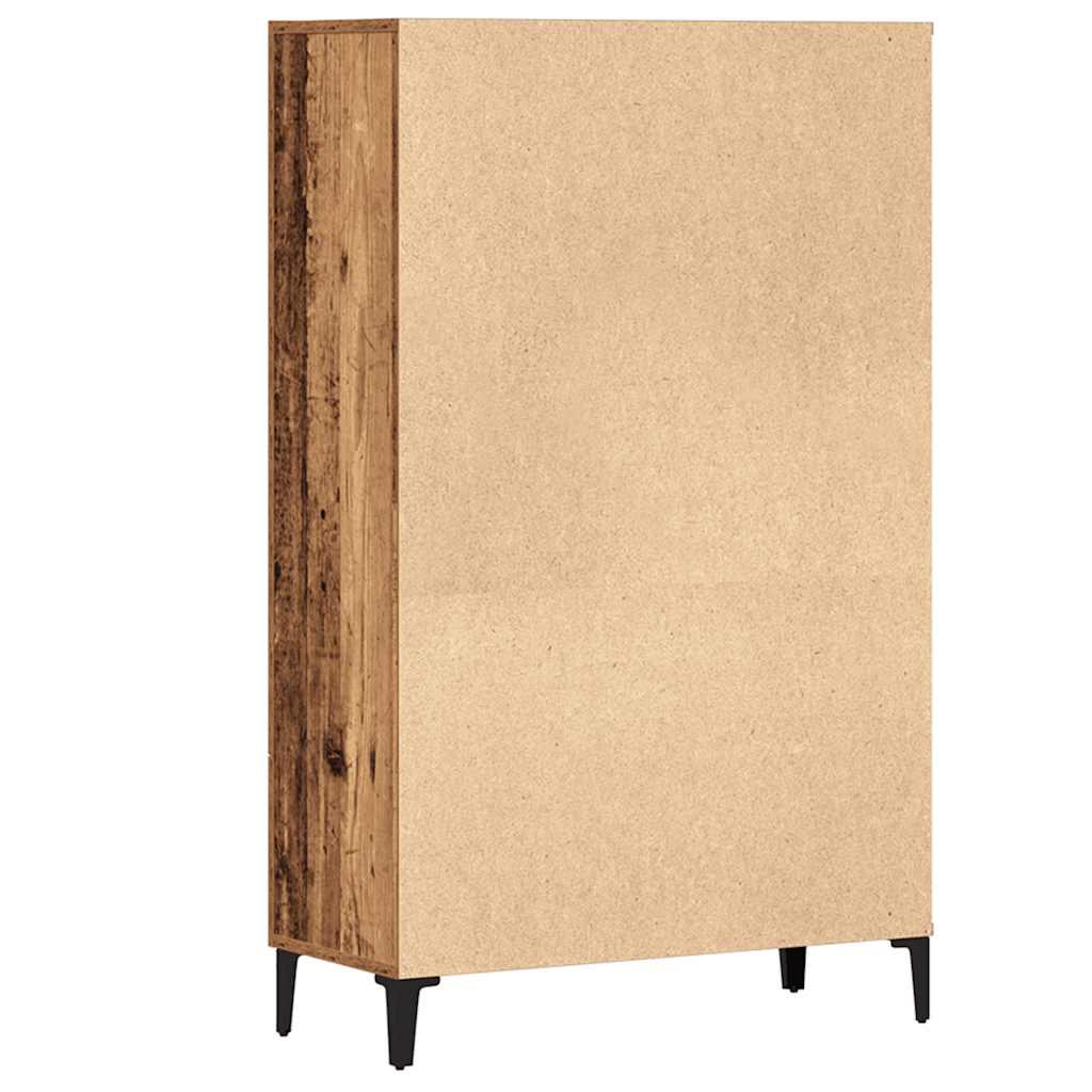 Buffet haut vieux bois 70x31x115 cm bois d'ingénierie - XIOS