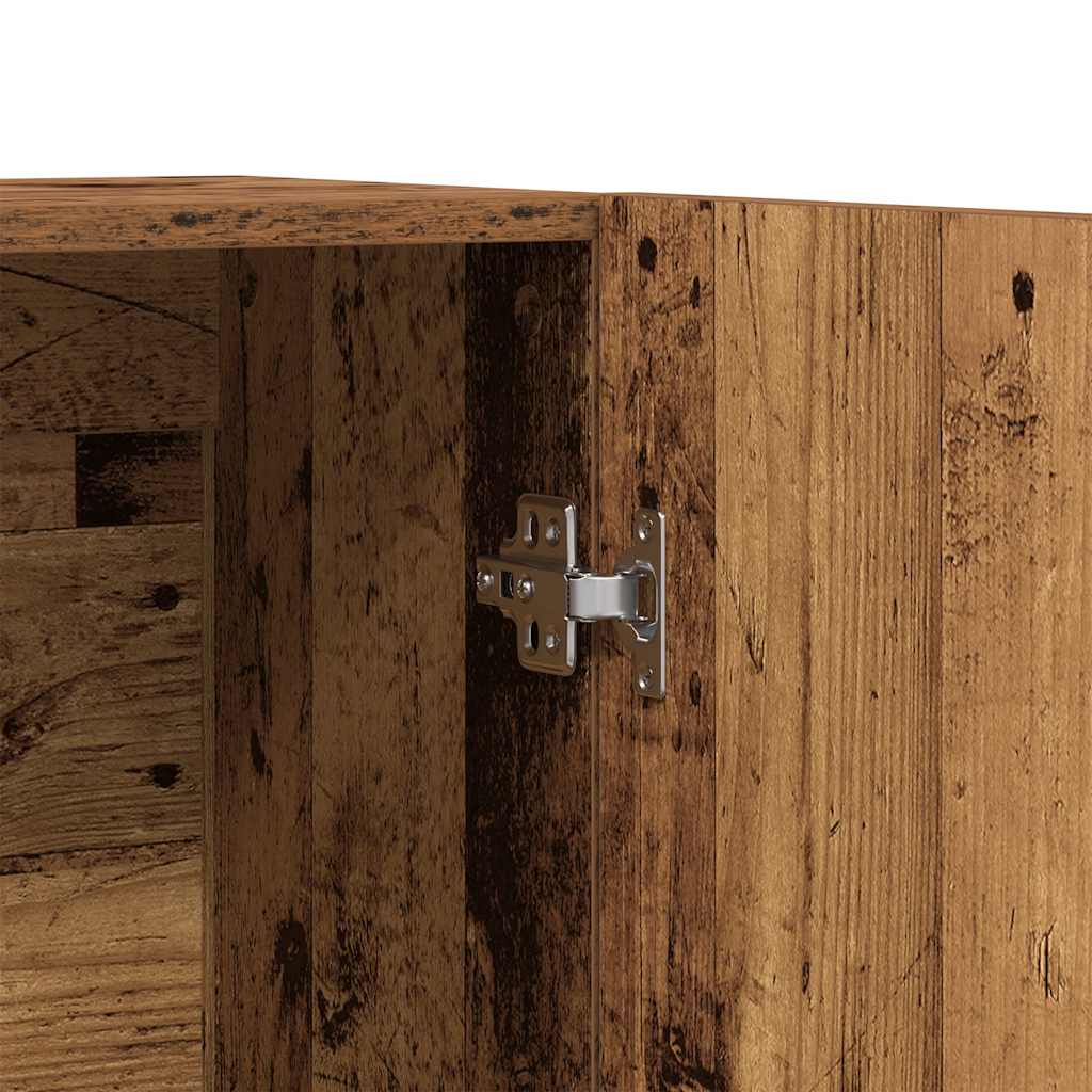 Buffet haut vieux bois 70x31x115 cm bois d'ingénierie - XIOS