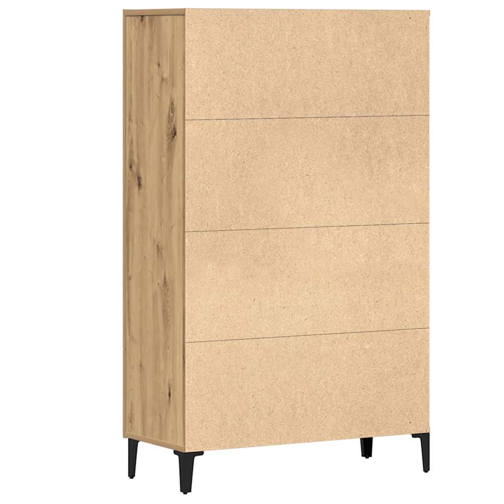 Buffet chêne artisanal 70x31x115 cm bois d'ingénierie - XIOS