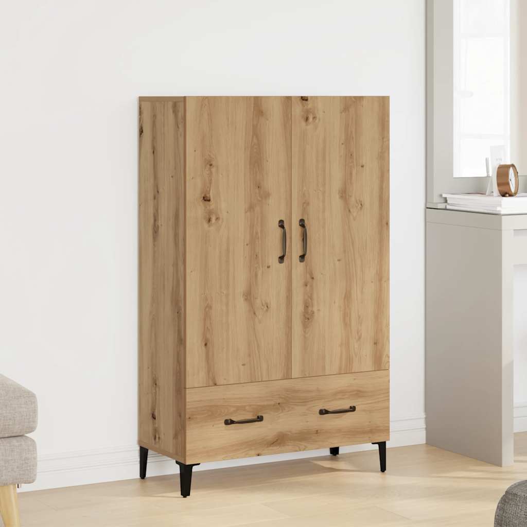 Buffet chêne artisanal 70x31x115 cm bois d'ingénierie - XIOS