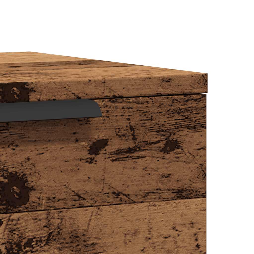 Table de chevet murale vieux bois 34x30x20 cm - XIOS