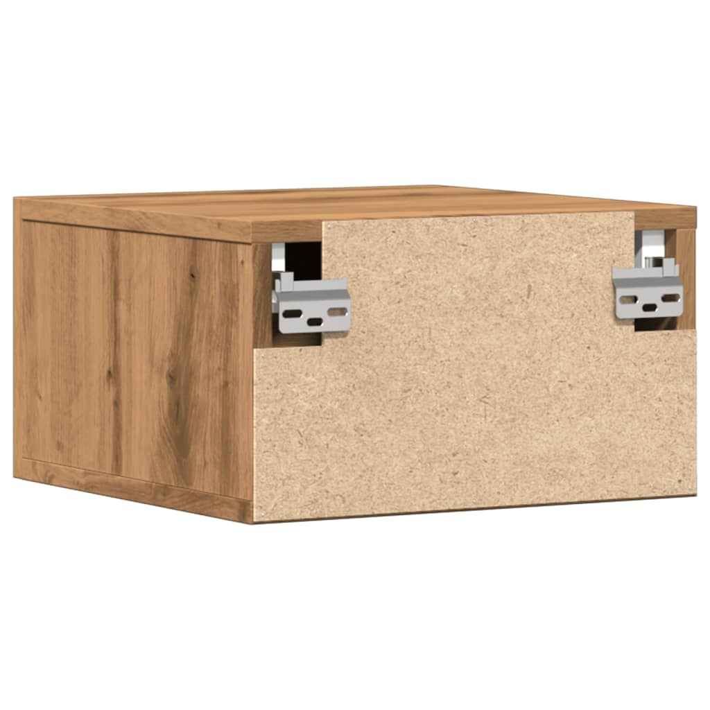 Tables de chevet murales 2 pcs chêne artisanal 35x35x20 cm - XIOS