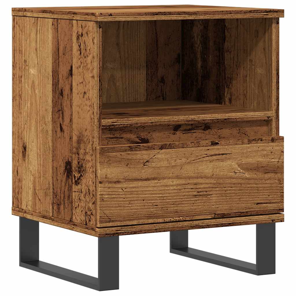 Table de chevet vieux bois 40x35x50 cm bois d’ingénierie - XIOS