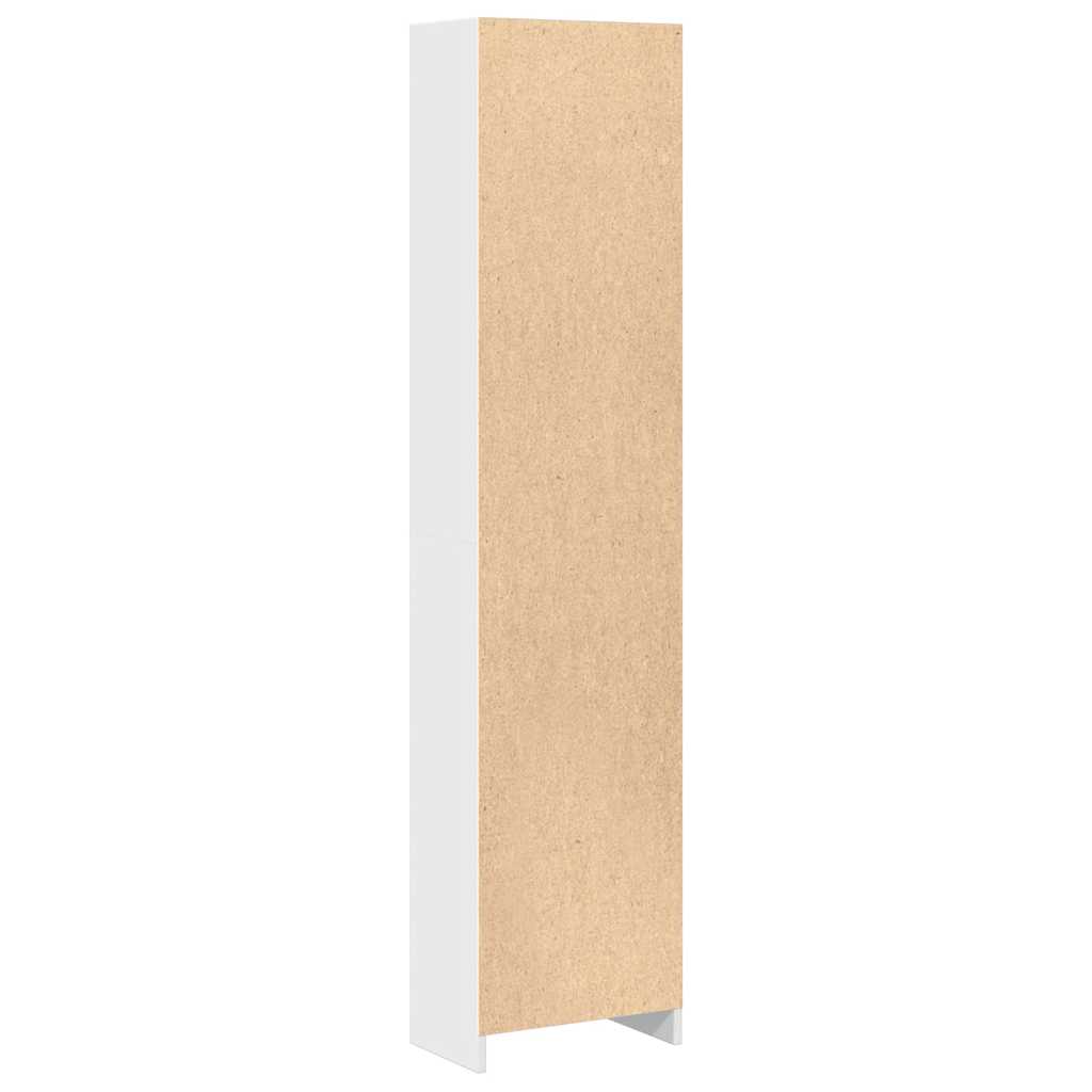 Bibliothèque blanc brillant 40x24x176 cm bois d'ingénierie - XIOS