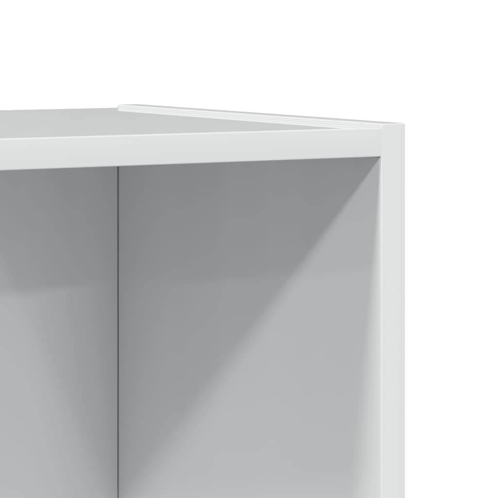 Bibliothèque blanc brillant 60x24x143 cm bois d'ingénierie - XIOS