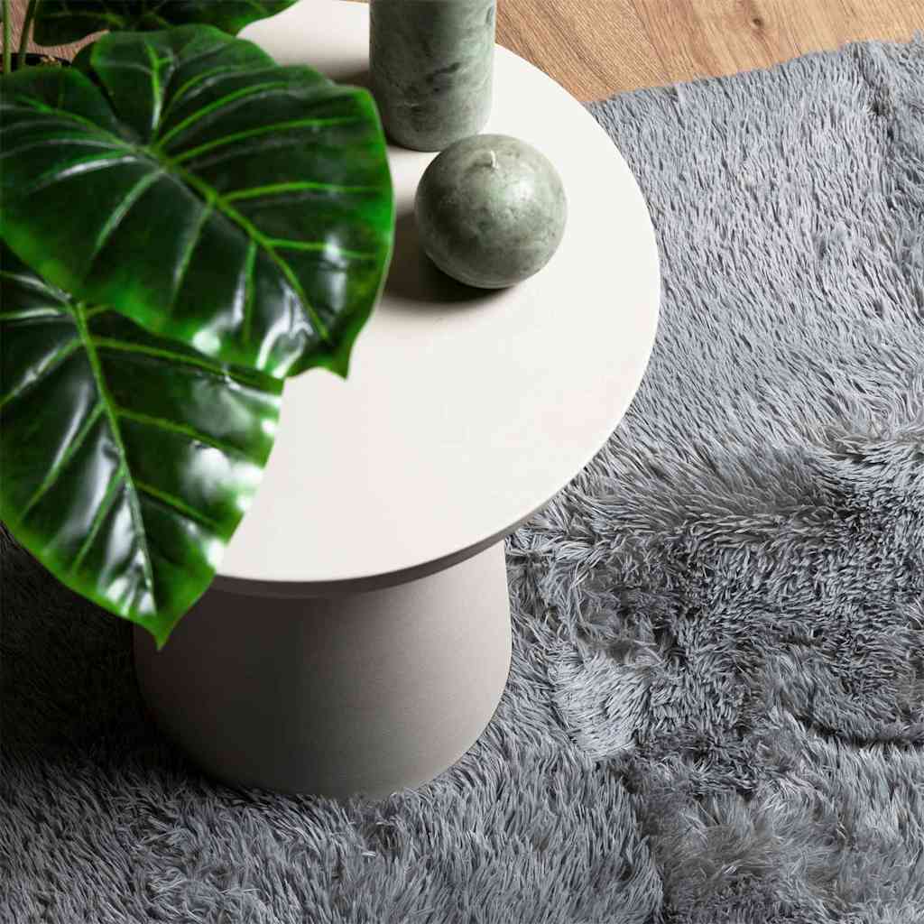 Tapis Shaggy à poils longs gris argenté 130x200 cm polyester Tapis vidaXL