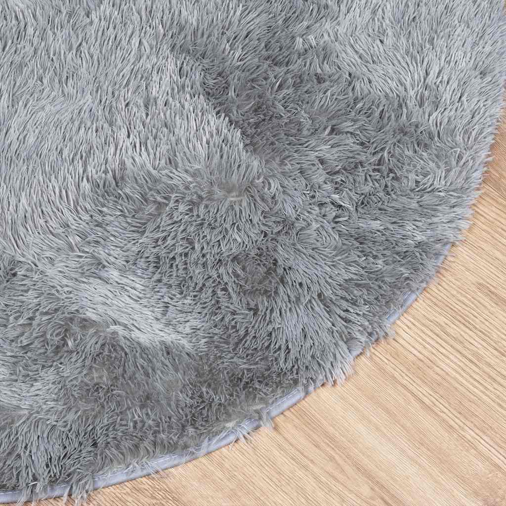 Tapis Shaggy à poils longs gris argenté 300x200 cm polyester Tapis vidaXL