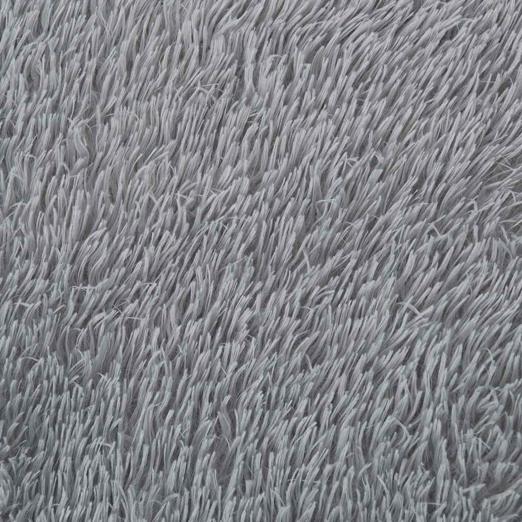 Tapis Shaggy à poils longs gris argenté 300x200 cm polyester Tapis vidaXL