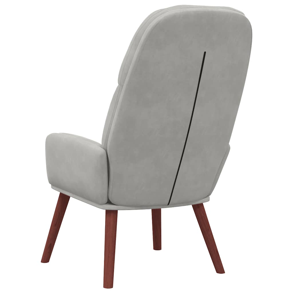 Fauteuil relax velours gris clair - XIOS