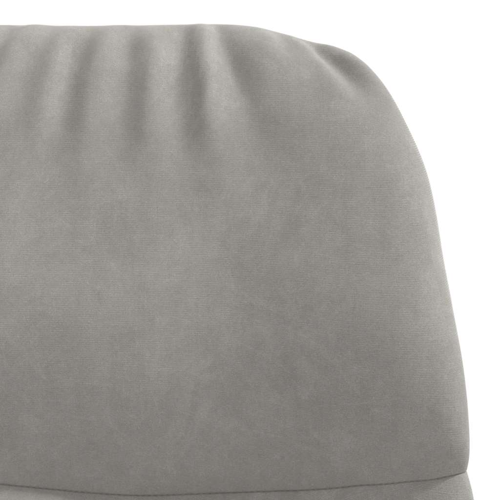 Fauteuil relax velours gris clair - XIOS