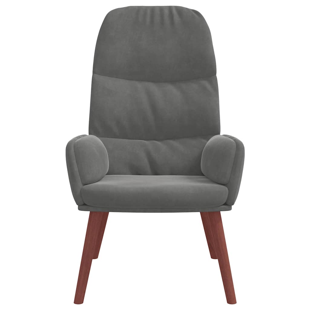 Fauteuil relaxant velours gris foncé - XIOS