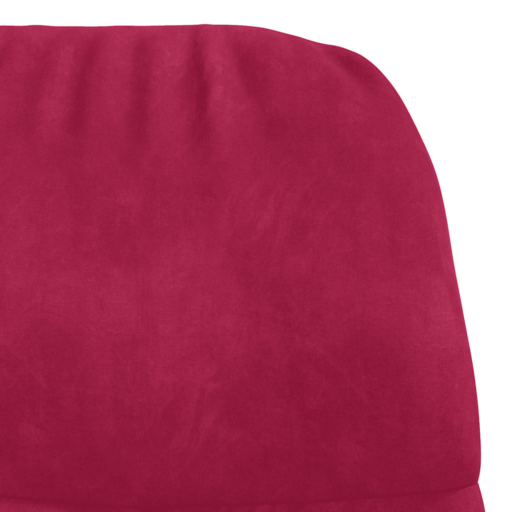 Fauteuil relaxant velours rouge vin - XIOS