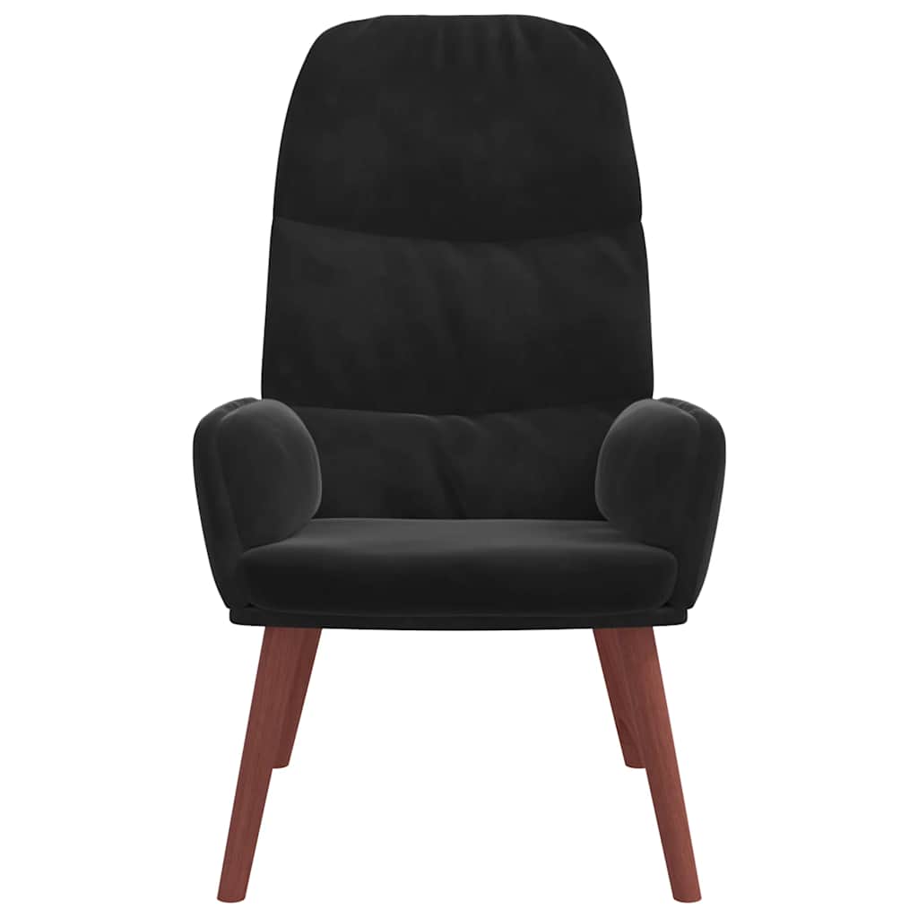 Fauteuil relaxant velours noir - XIOS
