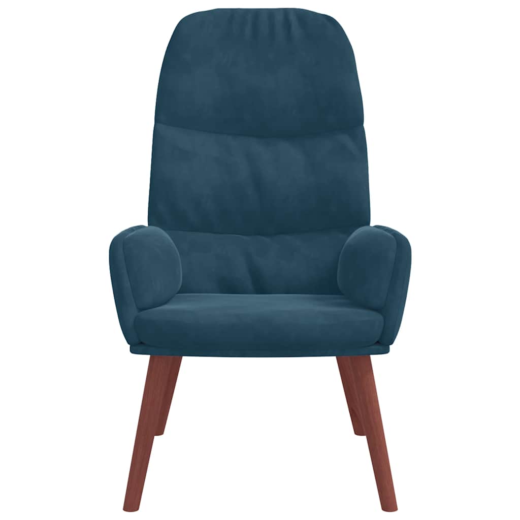 Fauteuil relaxant velours bleu - XIOS