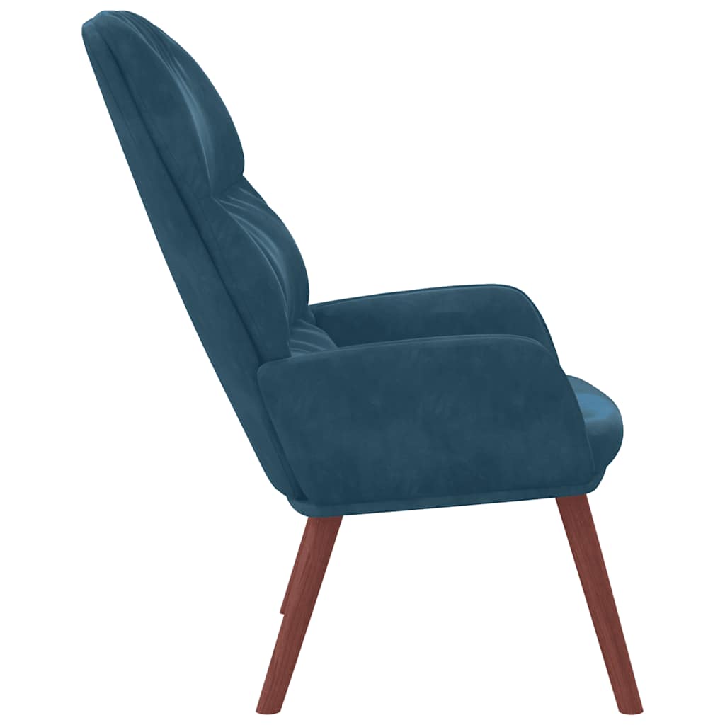 Fauteuil relaxant velours bleu - XIOS