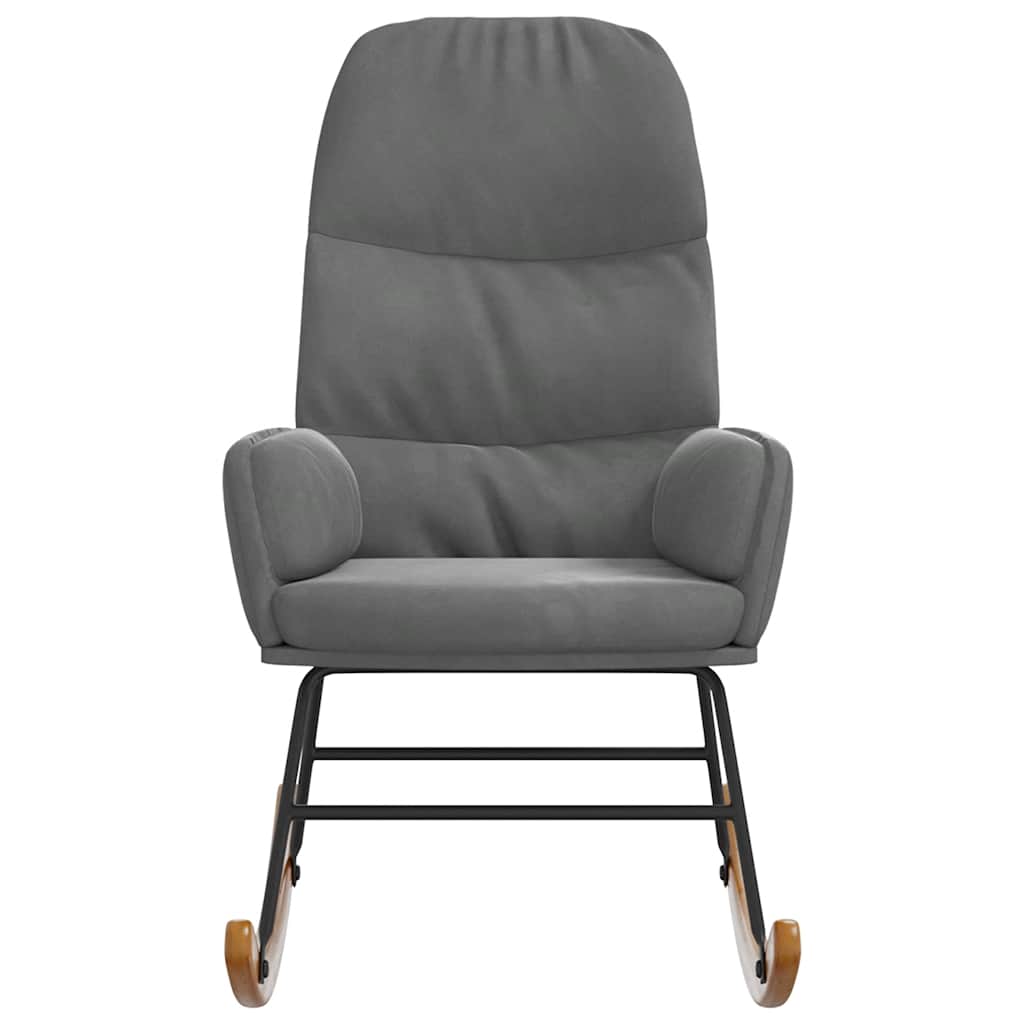 Fauteuil à bascule velours gris foncé - XIOS