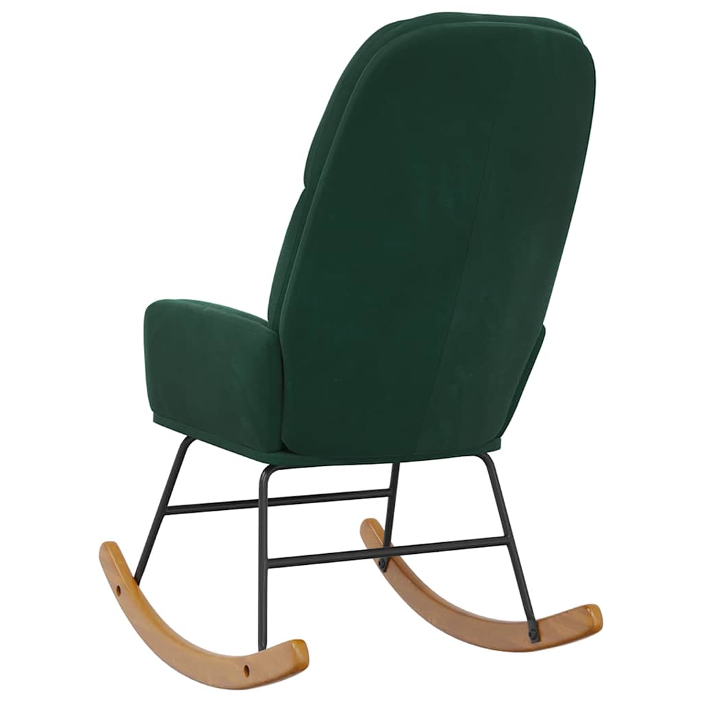 Fauteuil à bascule velours vert foncé - XIOS