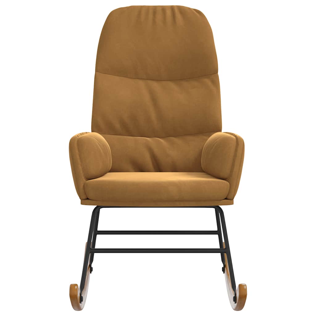 Fauteuil à bascule velours marron - XIOS
