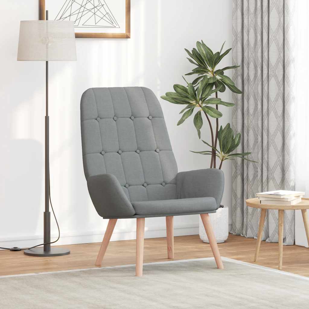 Fauteuil relax en tissu gris clair - XIOS