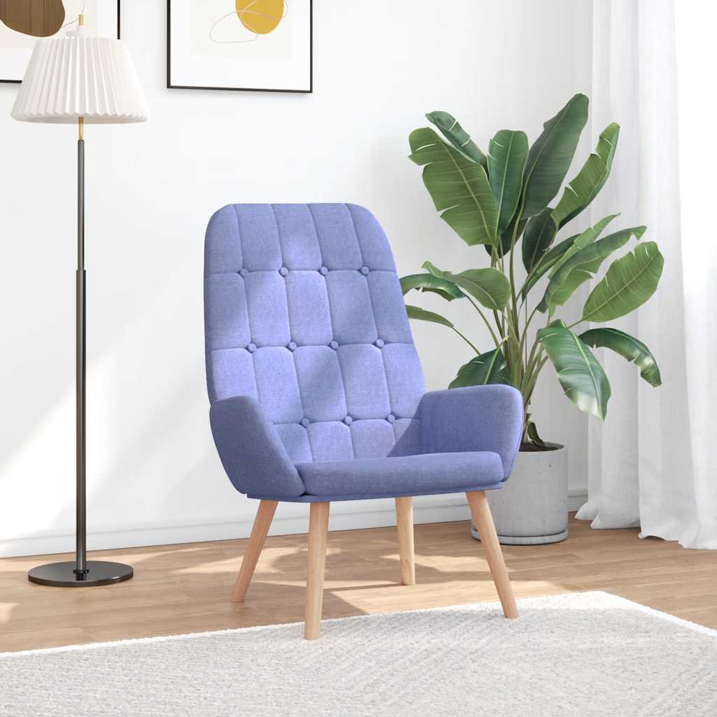 Fauteuil relaxant en jean bleu tissu - XIOS