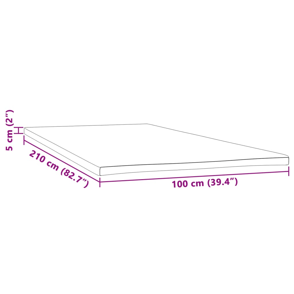 Sur-matelas 100x210x5 cm Couvre-matelas vidaXL