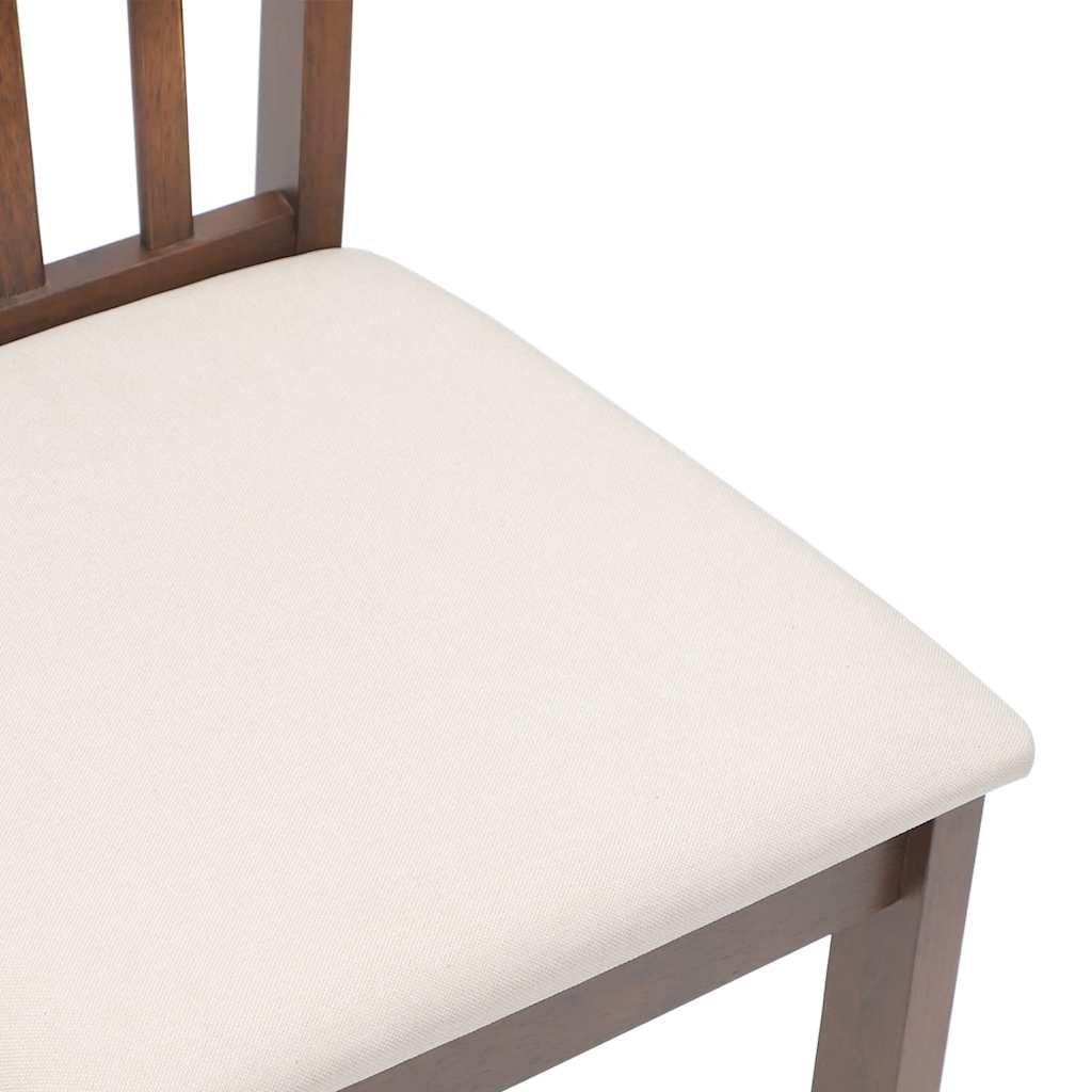 Chaises à manger coussins 2 pcs marron bois massif caoutchouc - XIOS