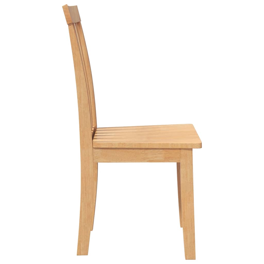 Chaises à manger 2 pcs bois massif naturel caoutchouc - XIOS