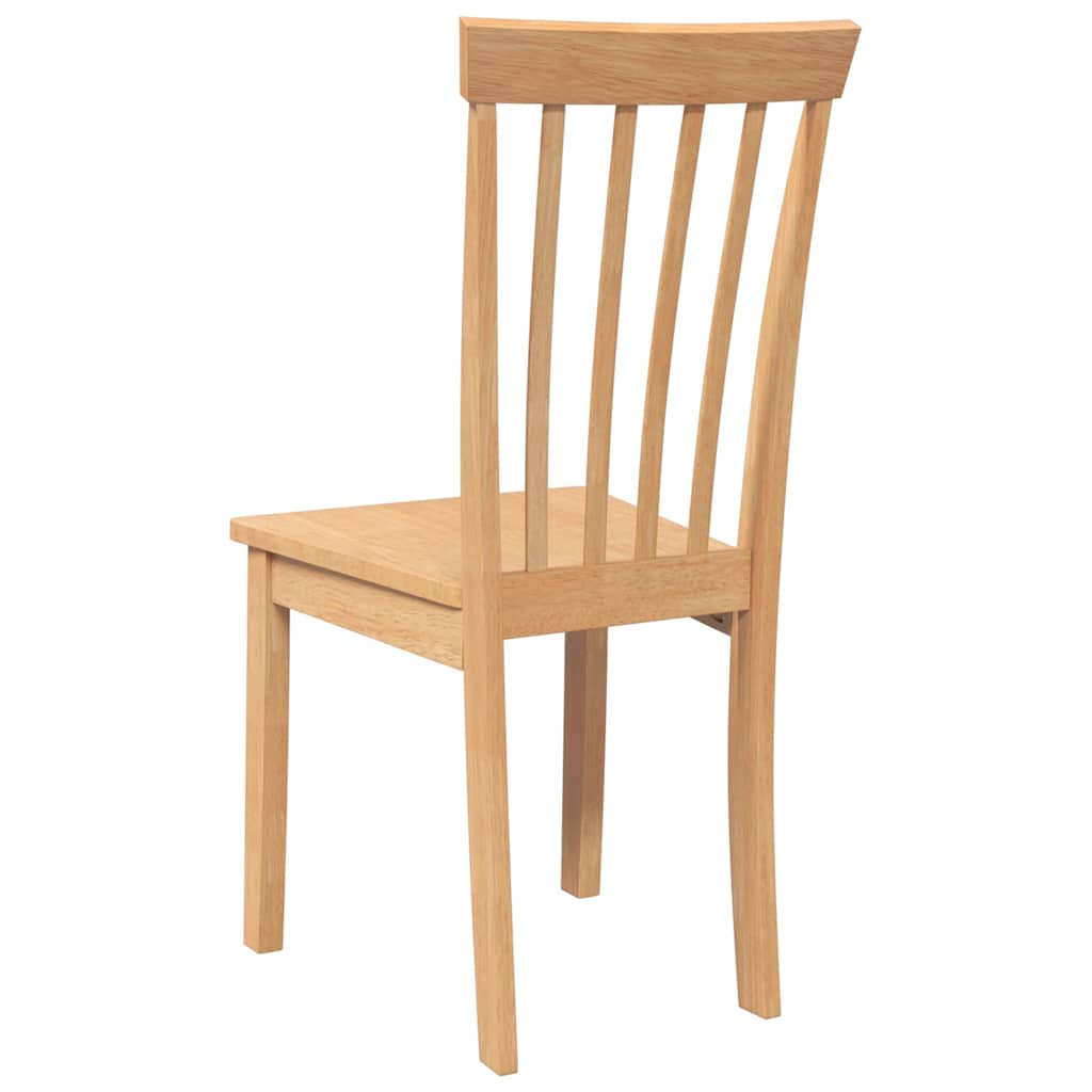 Chaises à manger 2 pcs bois massif naturel caoutchouc - XIOS