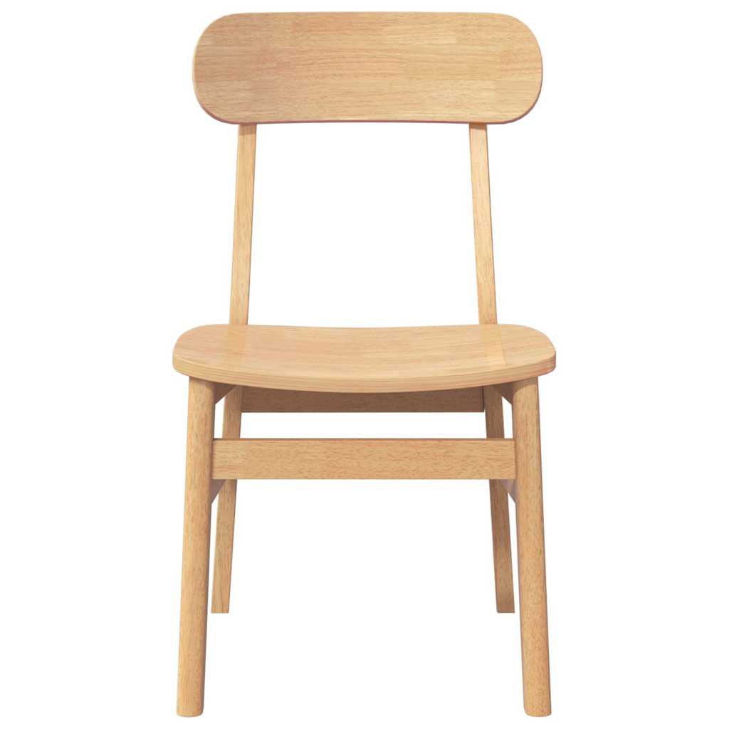 Chaises à manger 2 pcs bois massif caoutchouc