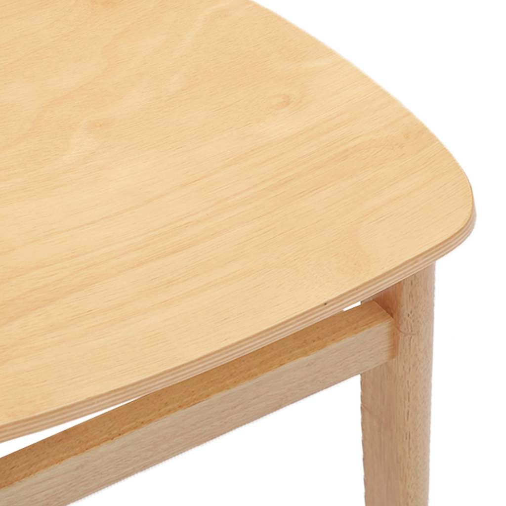 Chaises à manger 2 pcs bois massif caoutchouc
