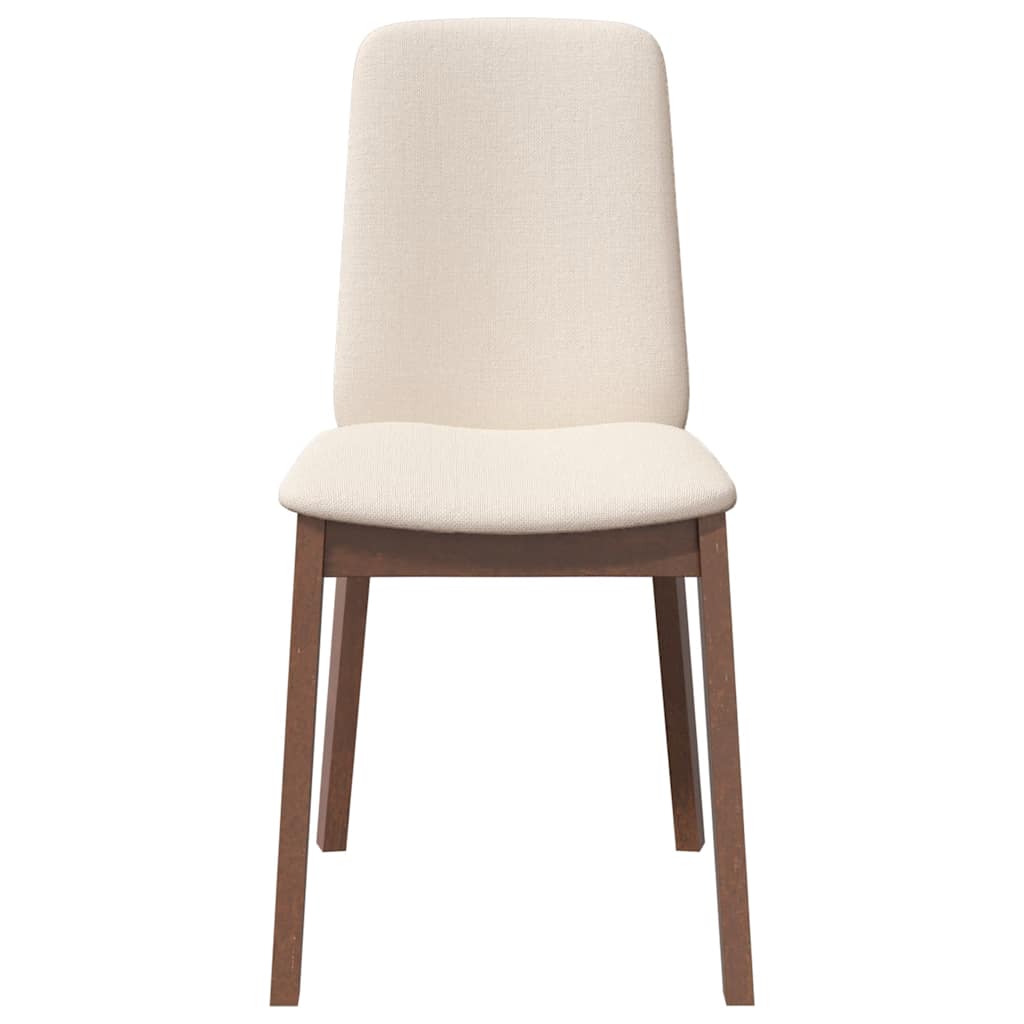 Chaises à manger coussins 2 pcs marron bois massif caoutchouc - XIOS