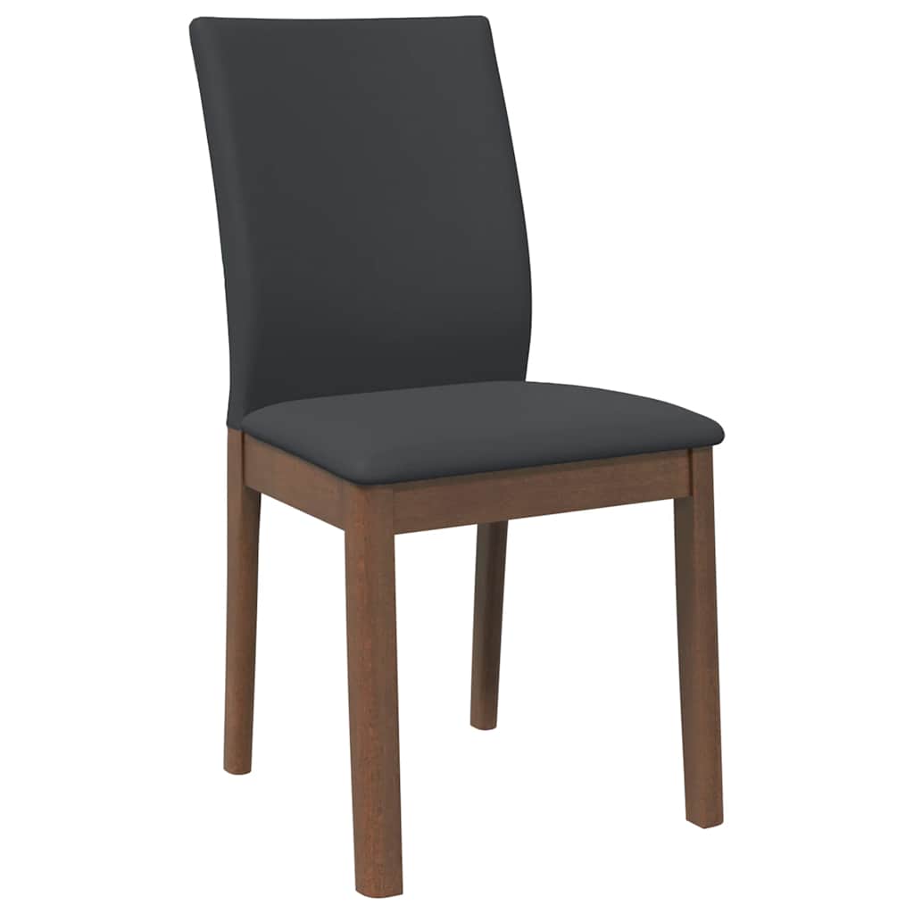 Chaises à manger coussins 2 pcs marron bois massif caoutchouc - XIOS