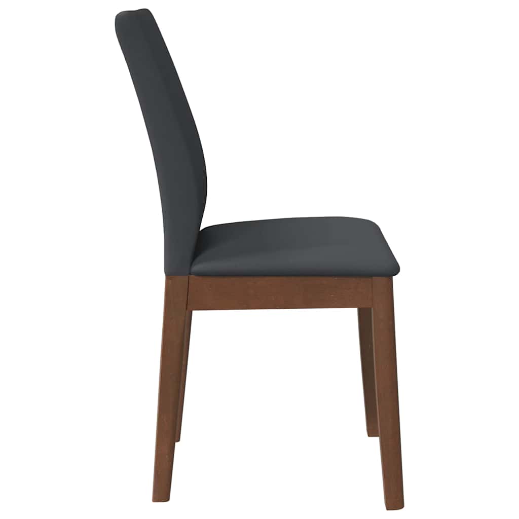 Chaises à manger coussins 2 pcs marron bois massif caoutchouc - XIOS