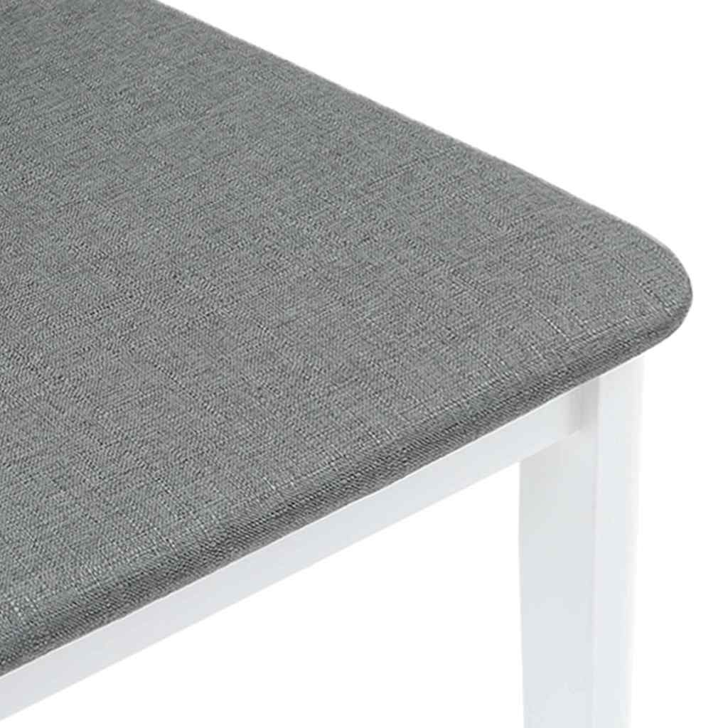 Chaises à manger coussins 2 pcs blanc bois massif caoutchouc - XIOS