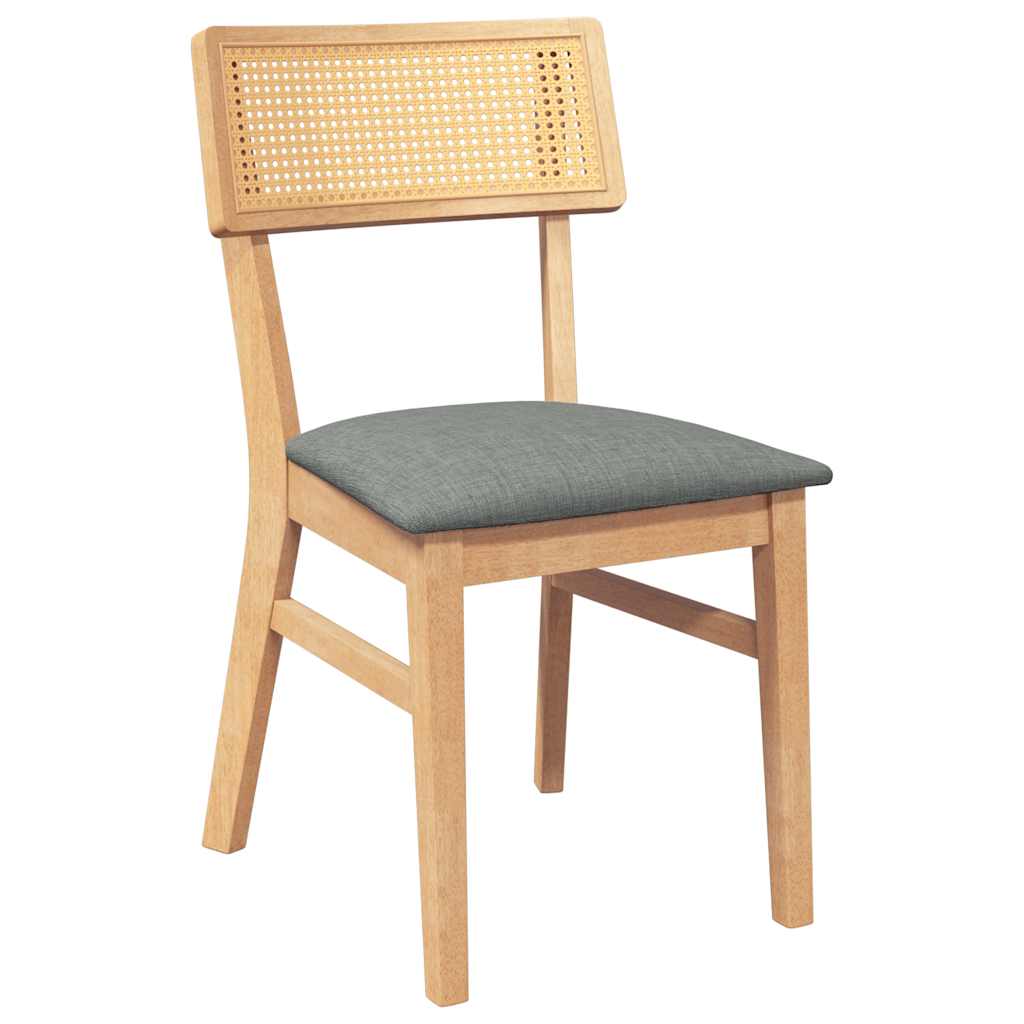 Chaises à manger coussins 2 pcs bois massif caoutchouc - XIOS