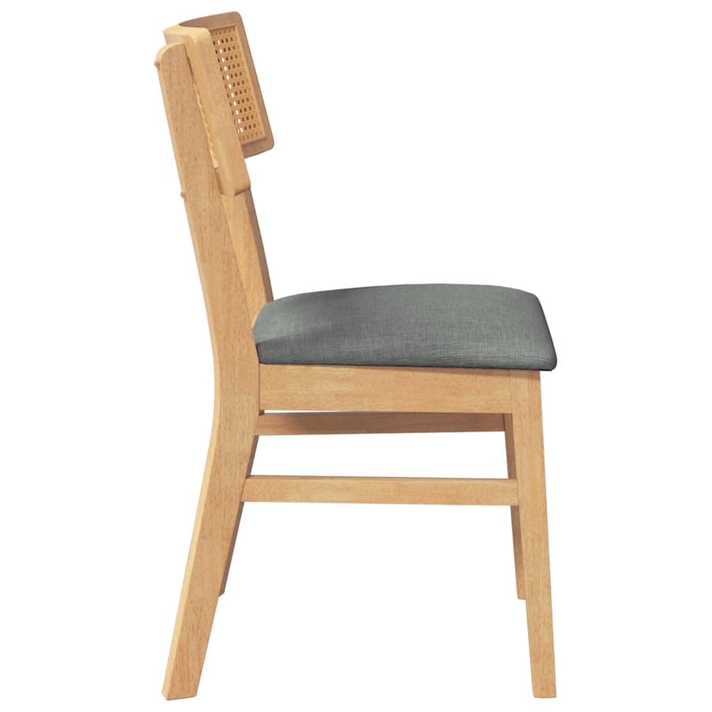 Chaises à manger coussins 2 pcs bois massif caoutchouc - XIOS