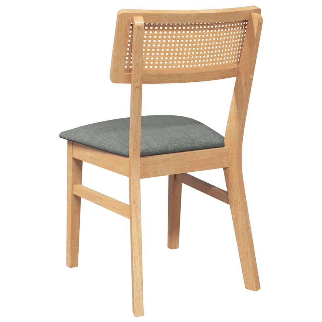 Chaises à manger coussins 2 pcs bois massif caoutchouc - XIOS