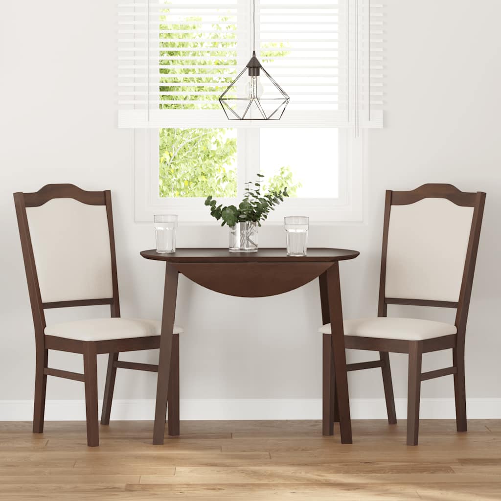 Chaises de salle à manger avec coussins (2 pcs) bois massif marron caoutchouc - XIOS
