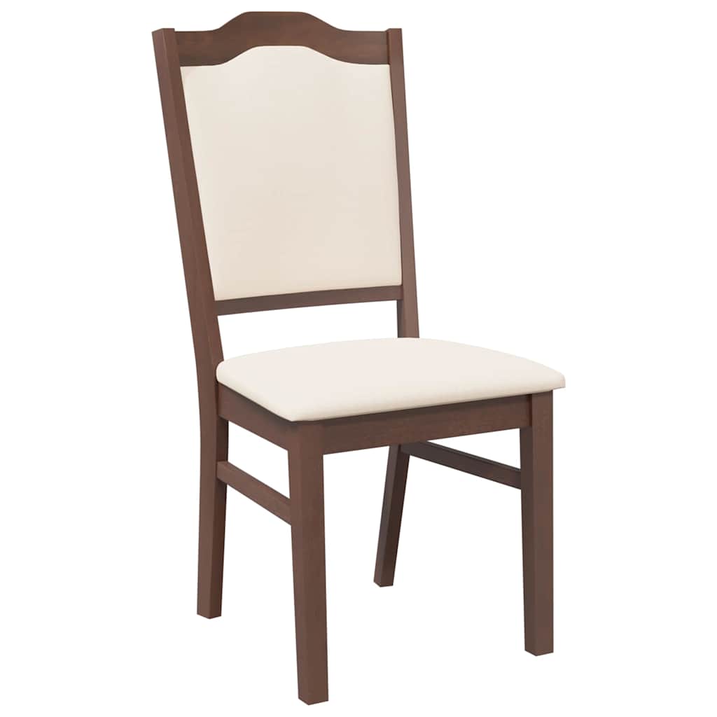 Chaises de salle à manger avec coussins (2 pcs) bois massif marron caoutchouc - XIOS