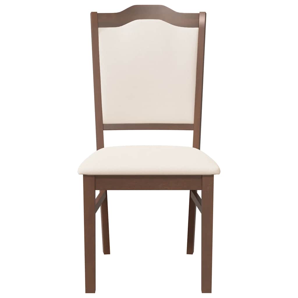 Chaises de salle à manger avec coussins (2 pcs) bois massif marron caoutchouc - XIOS