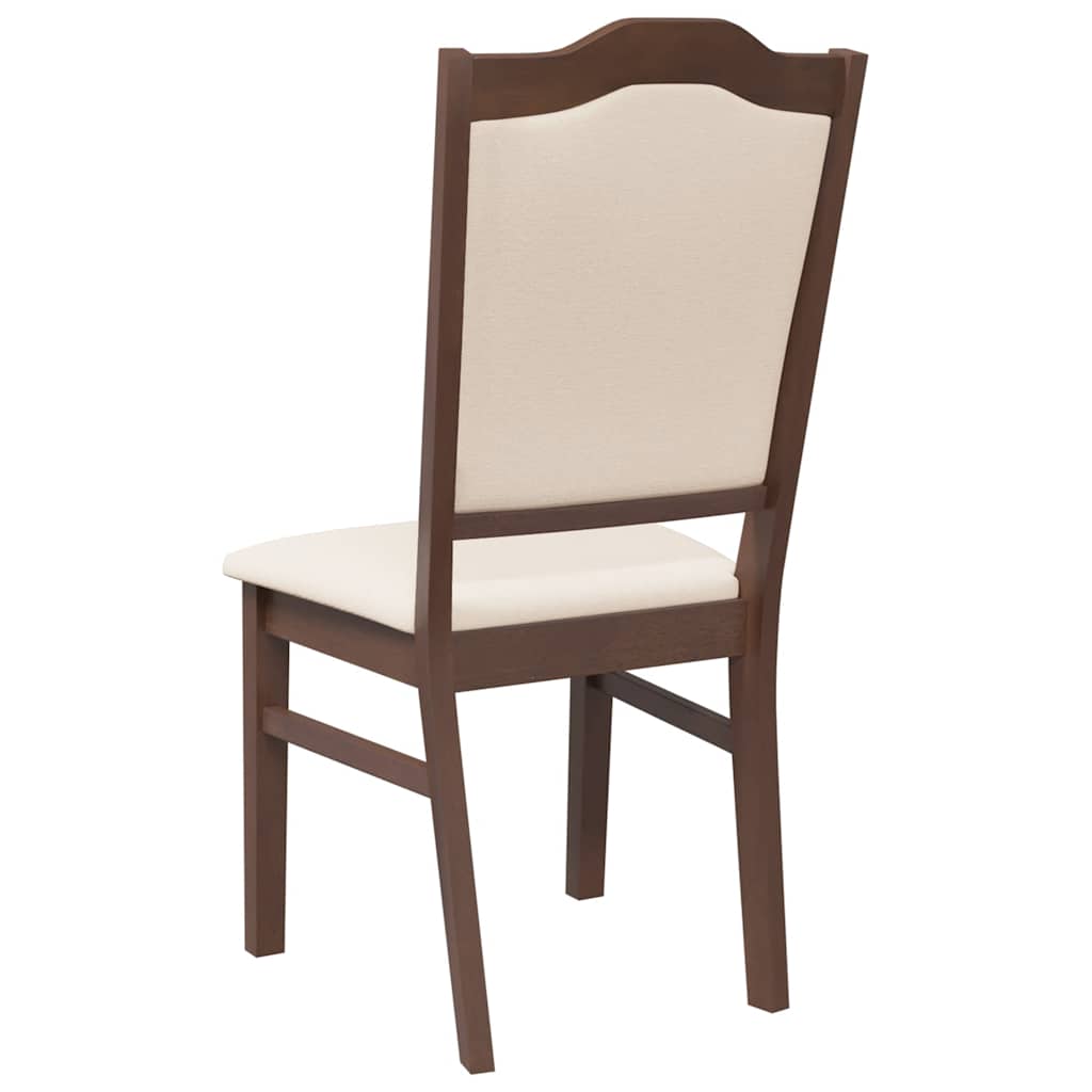 Chaises de salle à manger avec coussins (2 pcs) bois massif marron caoutchouc - XIOS