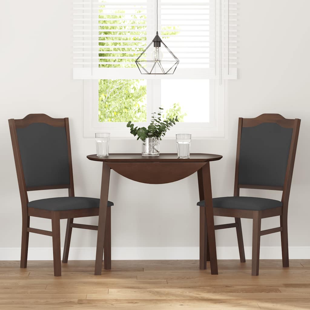 Chaises de salle à manger avec coussins (2 pcs) bois massif marron caoutchouc - XIOS