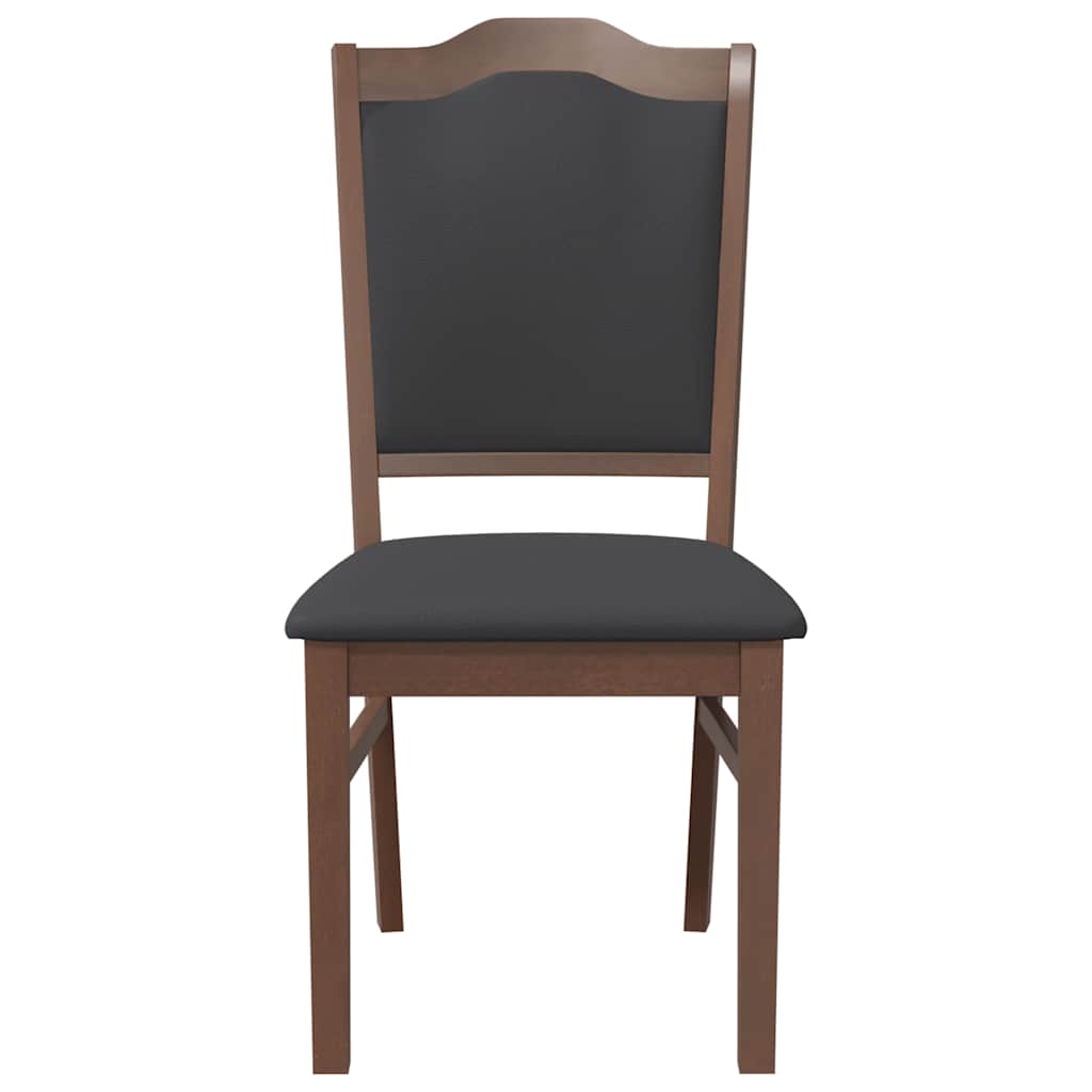 Chaises de salle à manger avec coussins (2 pcs) bois massif marron caoutchouc - XIOS