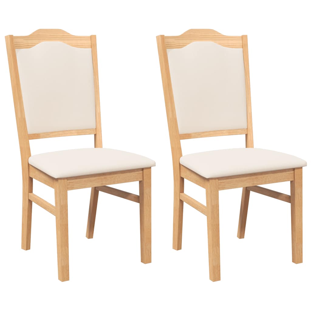 Chaises de salle à manger avec coussins (2 pcs) bois massif caoutchouc - XIOS