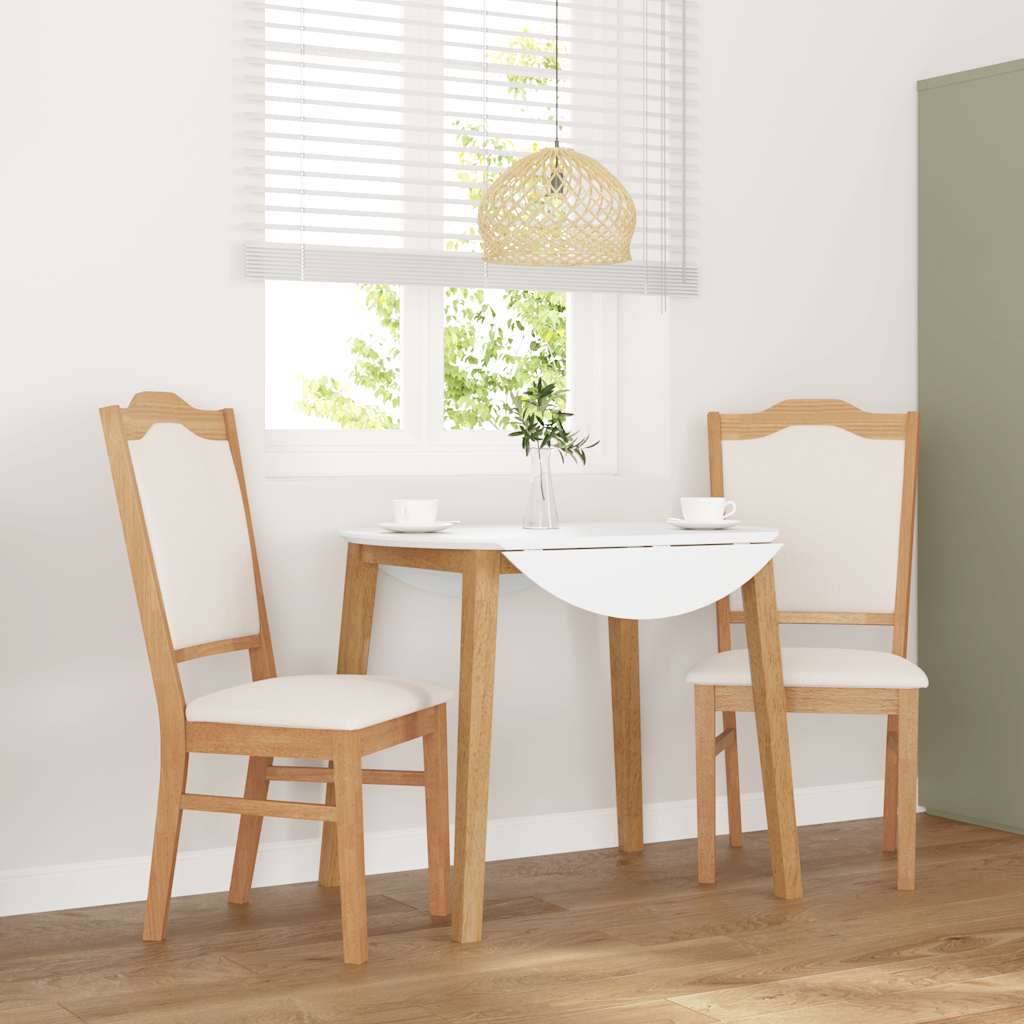 Chaises de salle à manger avec coussins (2 pcs) bois massif caoutchouc - XIOS