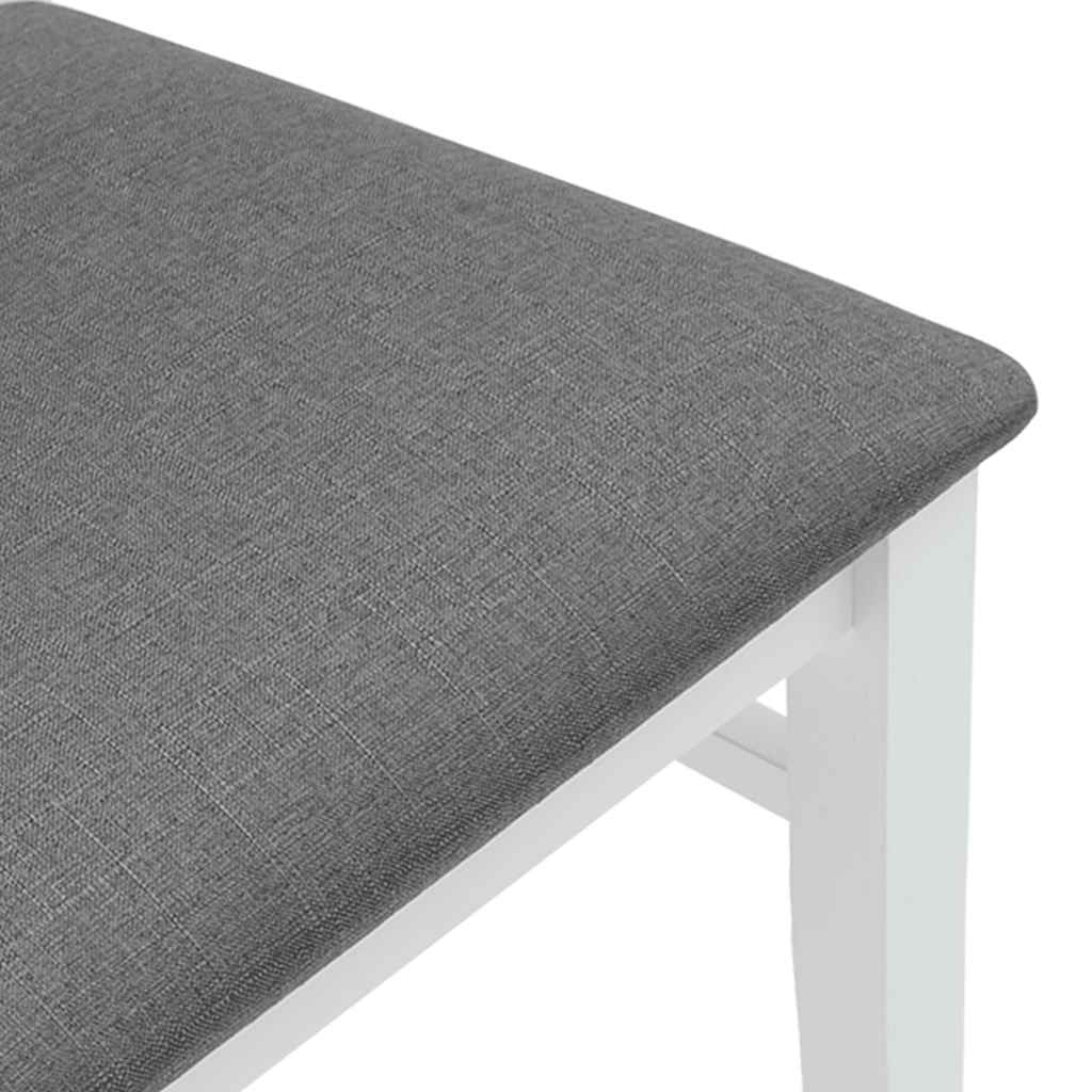 Chaises de salle à manger avec coussins (2 pcs) bois massif blanc caoutchouc - XIOS