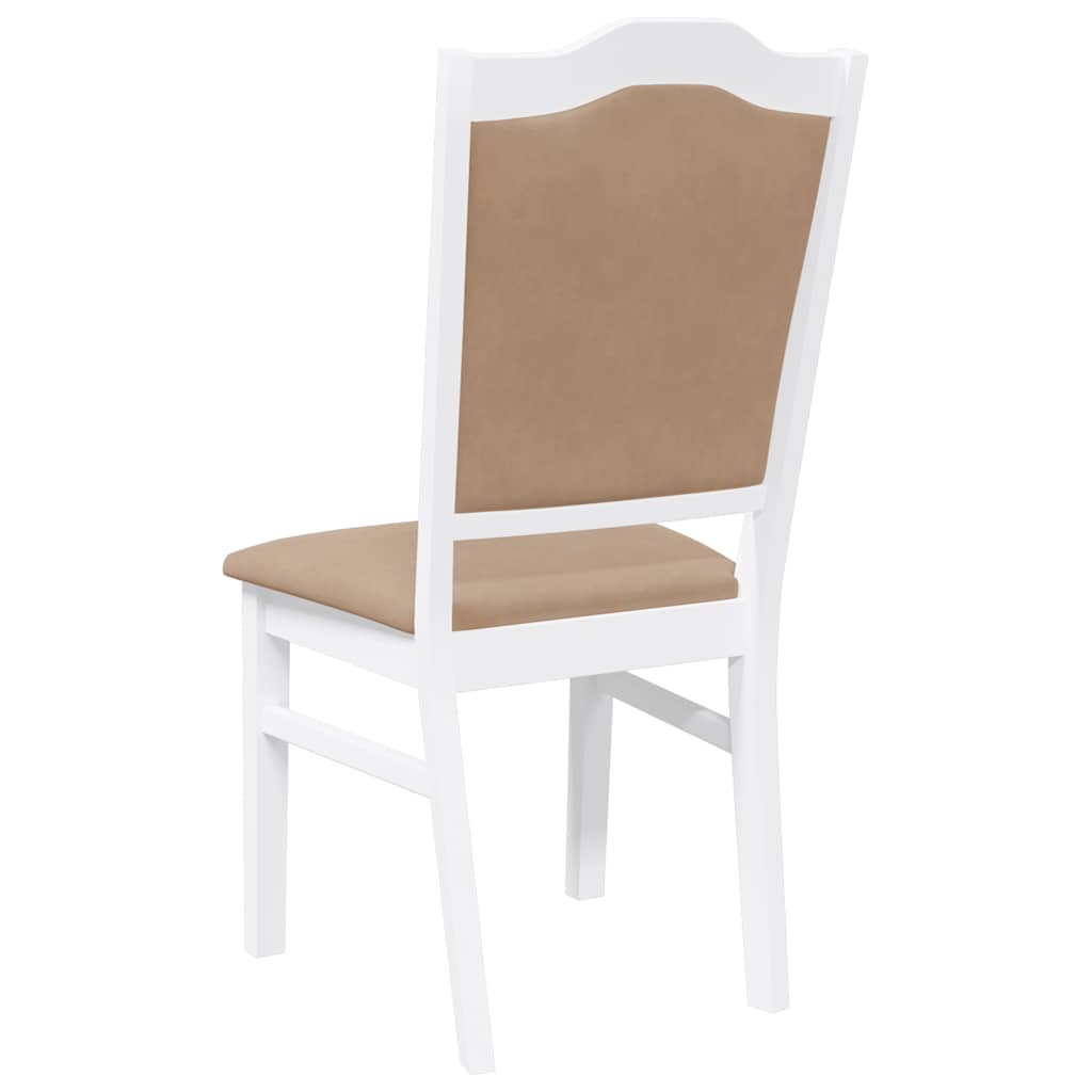 Chaises de salle à manger avec coussins (2 pcs) bois massif blanc caoutchouc - XIOS