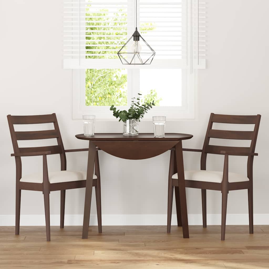 Chaises de salle à manger avec coussins (2 pcs) bois massif marron caoutchouc - XIOS