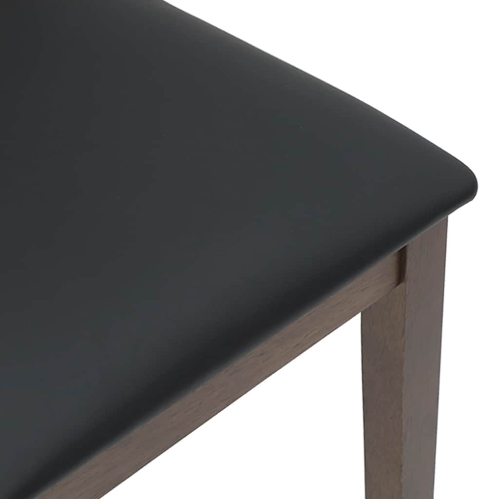 Chaises à manger coussins 2 pcs marron bois massif caoutchouc