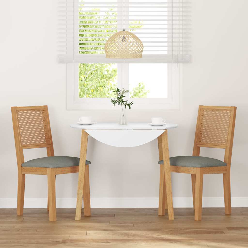 Chaises à manger coussins 2 pcs bois massif caoutchouc